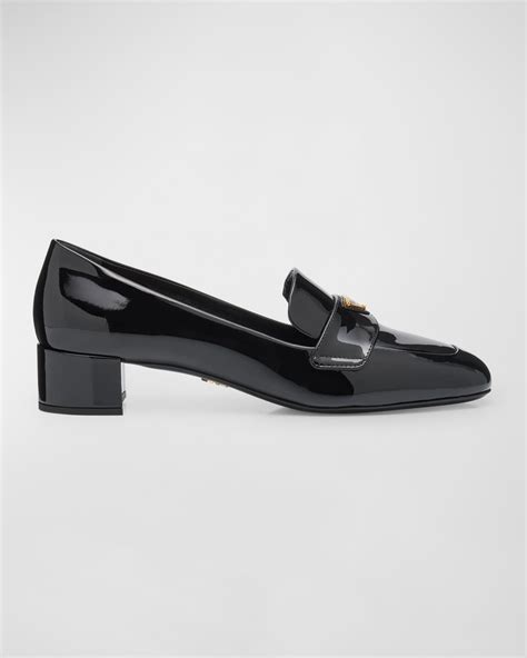 prada vernice nero shoes|Prada Vernice Patent Loafer Pumps .